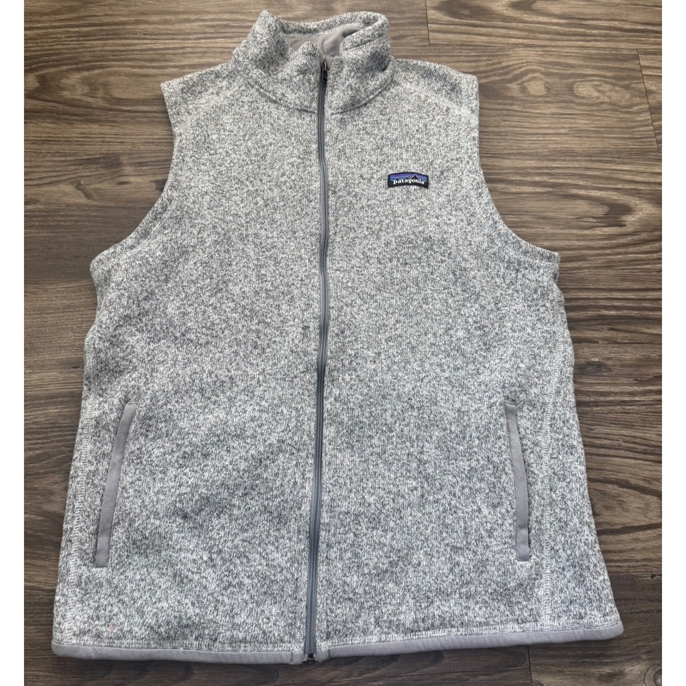 Patagonia Better Sweater Vest Womens XL Gray Heather Full Zip Fleece FA15